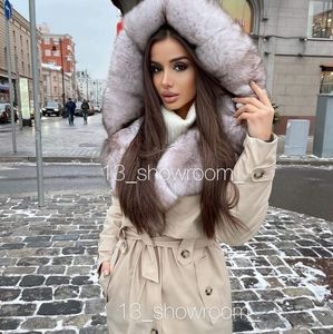 Winter parka coat with real fox and rabbit Fur fits size M-L